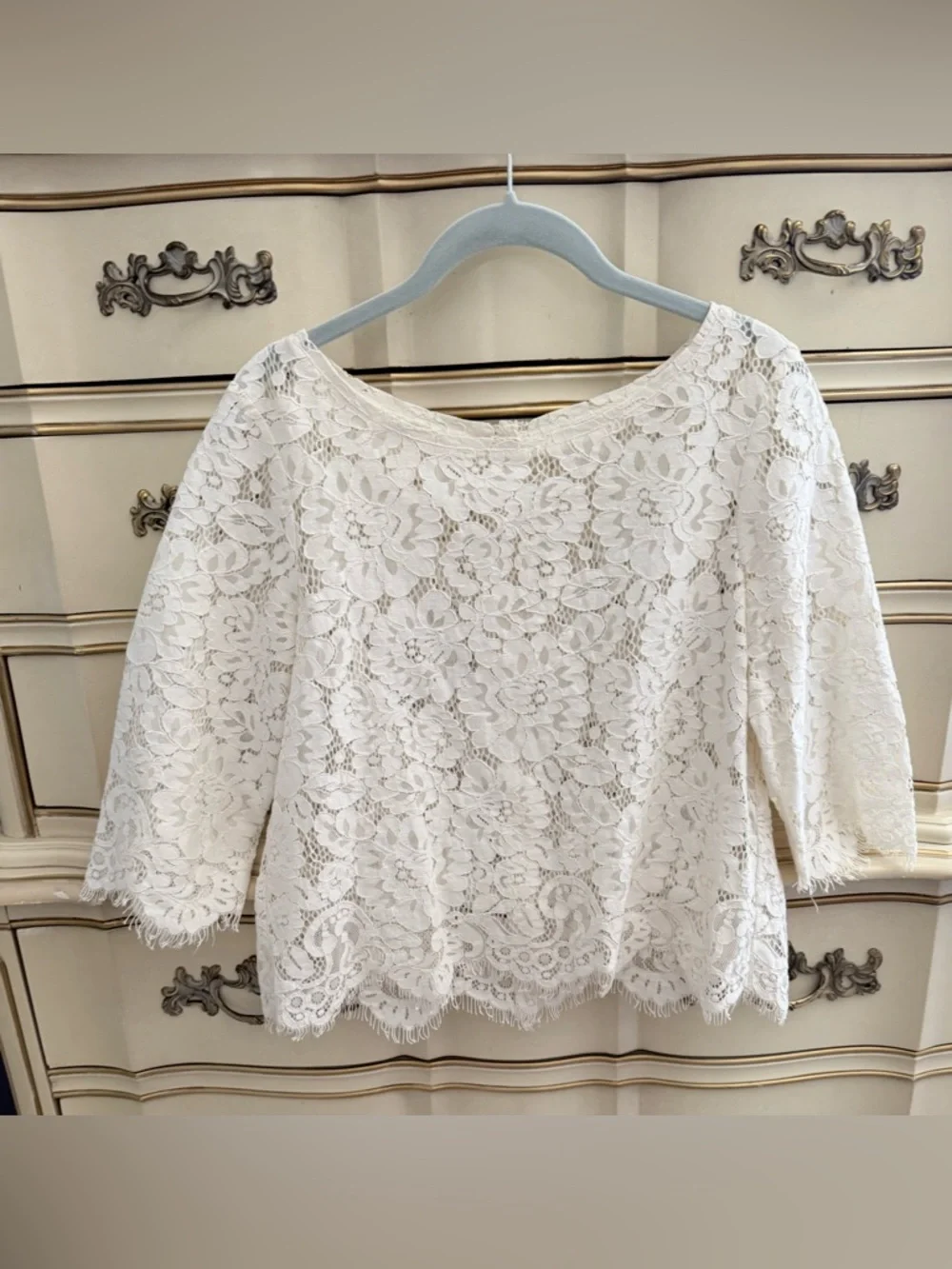Club Monaco Lace Ecu Blouse Size Small EUC